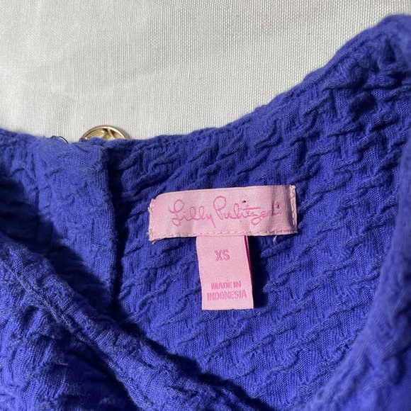 Lilly Pulitzer Coco Textured Shift Dress purple/Blue women’s size XS - Picture 6 of 8